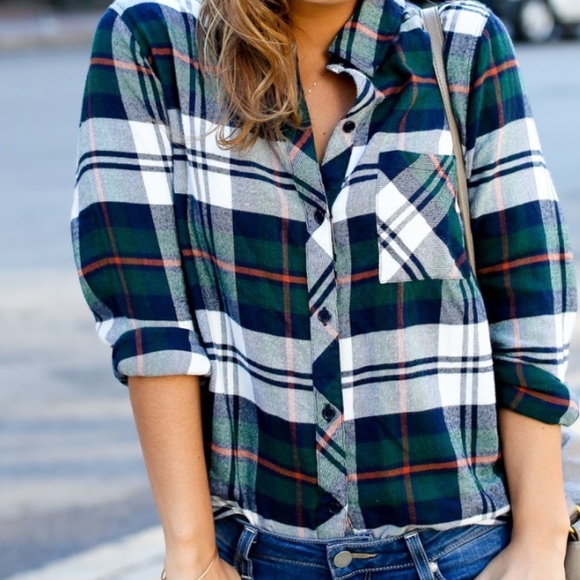 Rails Plaid Button-Front Long-Sleeve Shirt - Picture 1 of 5